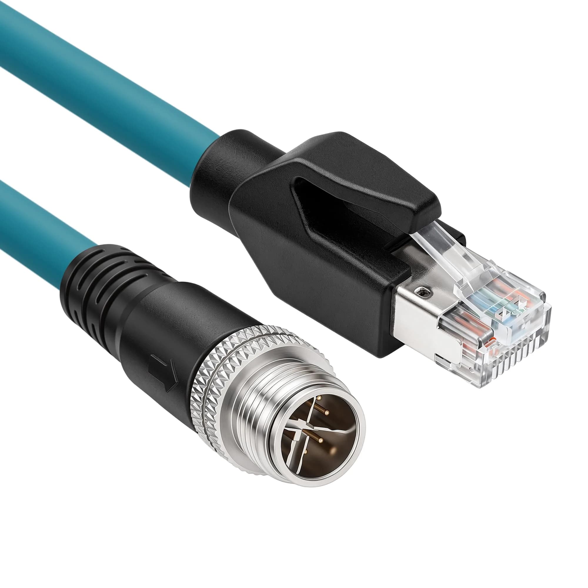 SZRMCC M12 8 Pin X-Code Ethernet Cable RJ45 Cat7e 3m (9.84ft) | Industrial GigE Vision Data Transmission