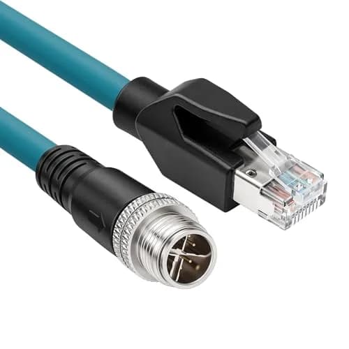 SZRMCC M12 8 Pin X-Code to RJ45 Cat 6 Ethernet Cable 5m (16.4ft) | Industrial Machine Vision GigE Cable thumbnail 1