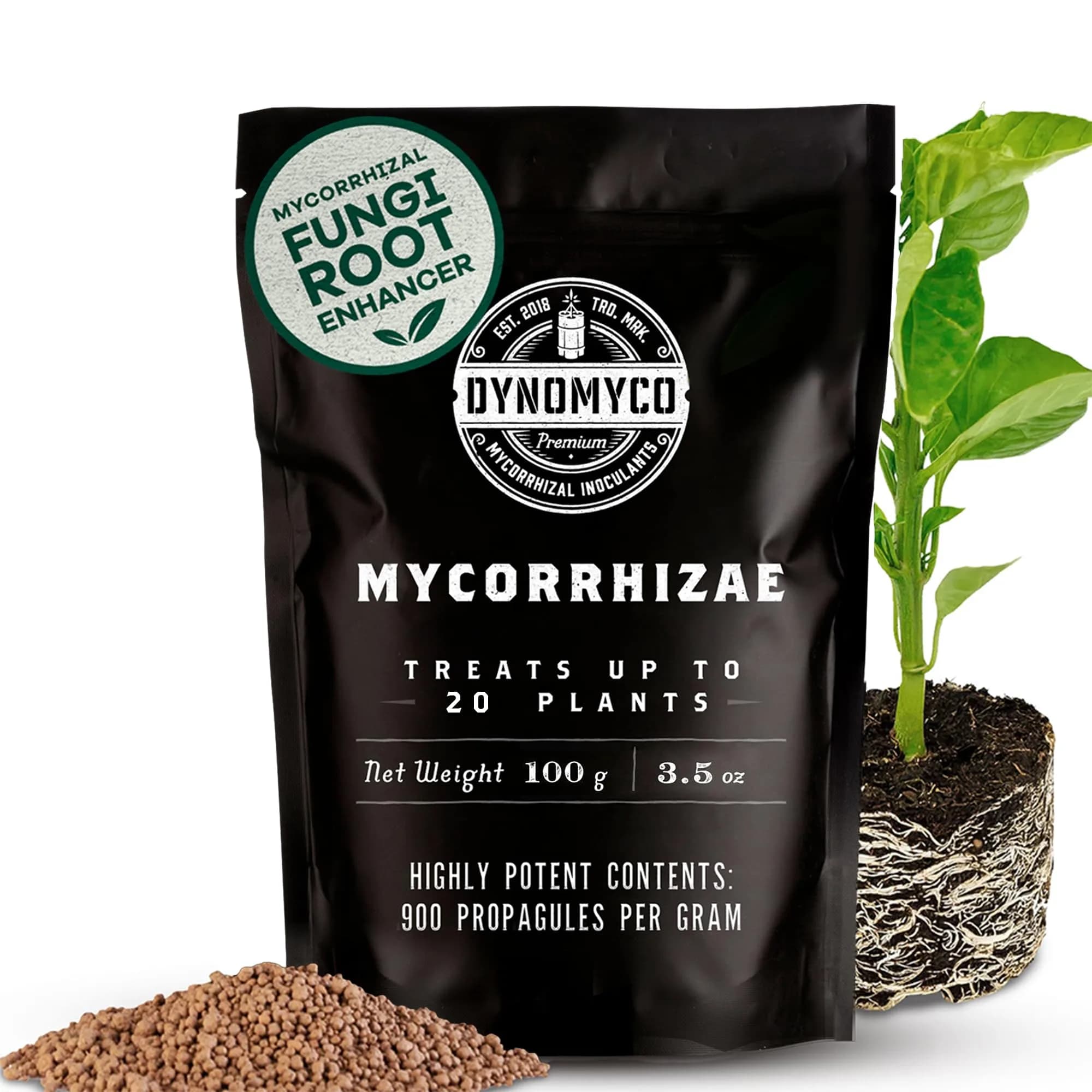 DYNOMYCO Mycorrhizal Fungi Inoculant 100g | Boosts Root Growth & Nutrient Uptake - main product image