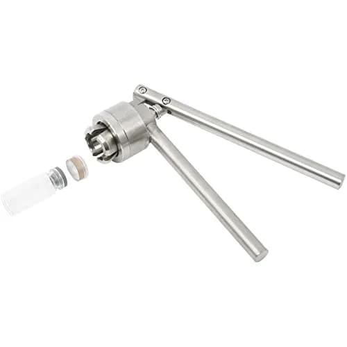 HighFree 20mm Vial Crimper with 10ml Vials, Stoppers & Caps | Stainless Steel Hand Sealer for Pharmaceutical & Lab Use thumbnail 7