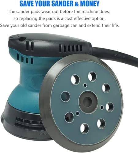 Tockrop 5" Hook and Loop Replacement Sander Pad | Universal Fit for Makita Sanders & 8-Hole Dust Extraction thumbnail 6
