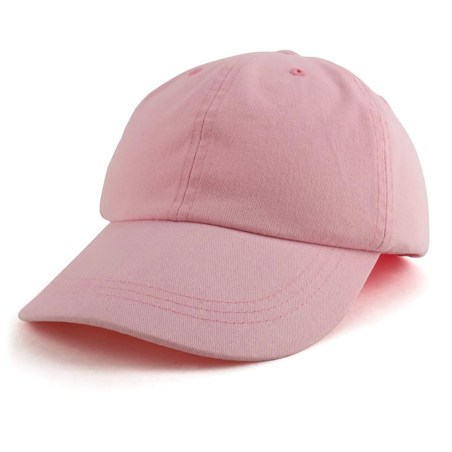 Trendy Apparel Shop Oversize XXL Pigment Dyed Washed Cotton Baseball Cap - Pink - 65cm thumbnail 1
