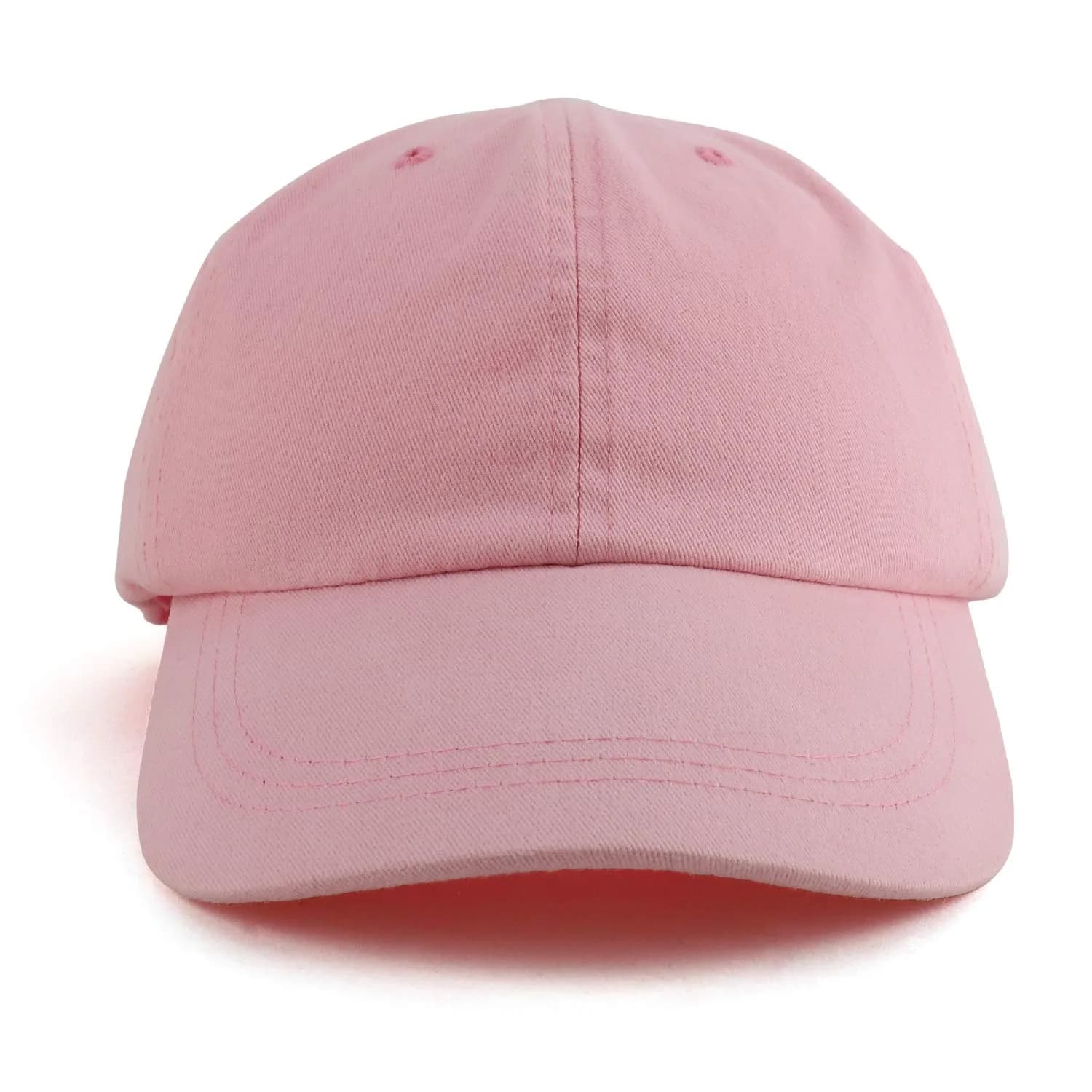 Trendy Apparel Shop Oversize XXL Pigment Dyed Washed Cotton Baseball Cap - Pink - 65cm thumbnail 2