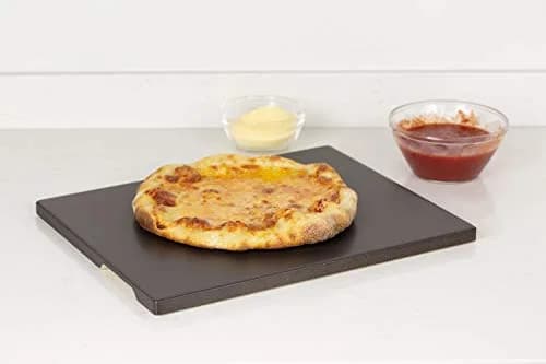 ROCKSHEAT 15" x 12" Black Glazed Pizza Stone | Cordierite Baking Stone for Oven Grill thumbnail 7