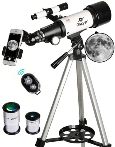 Gskyer Telescope 70mm Aperture 400mm AZ Mount | Travel Refractor for Beginners & Kids thumbnail 1