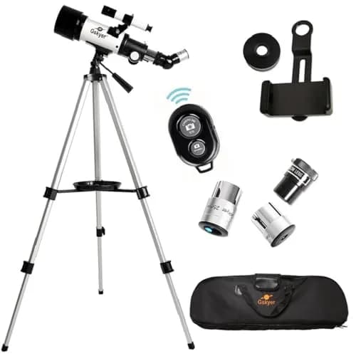 Gskyer Telescope 70mm Aperture 400mm AZ Mount | Travel Refractor for Beginners & Kids thumbnail 2