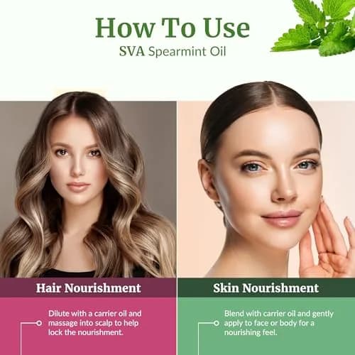 SVA ORGANICS Spearmint Essential Oil 118 ml (4 Fl Oz) | Fresh Minty Aroma for Diffuser & DIY thumbnail 5