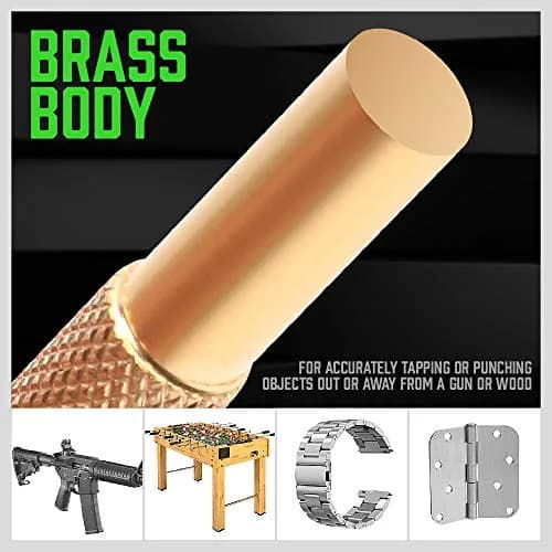 SWANLAKE 8-Piece Brass Punch Set 3.15" Length | Non-Marring Precision Tool for Delicate Repairs thumbnail 4