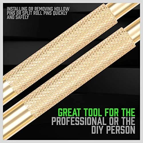 SWANLAKE 8-Piece Brass Punch Set 3.15" Length | Non-Marring Precision Tool for Delicate Repairs thumbnail 5