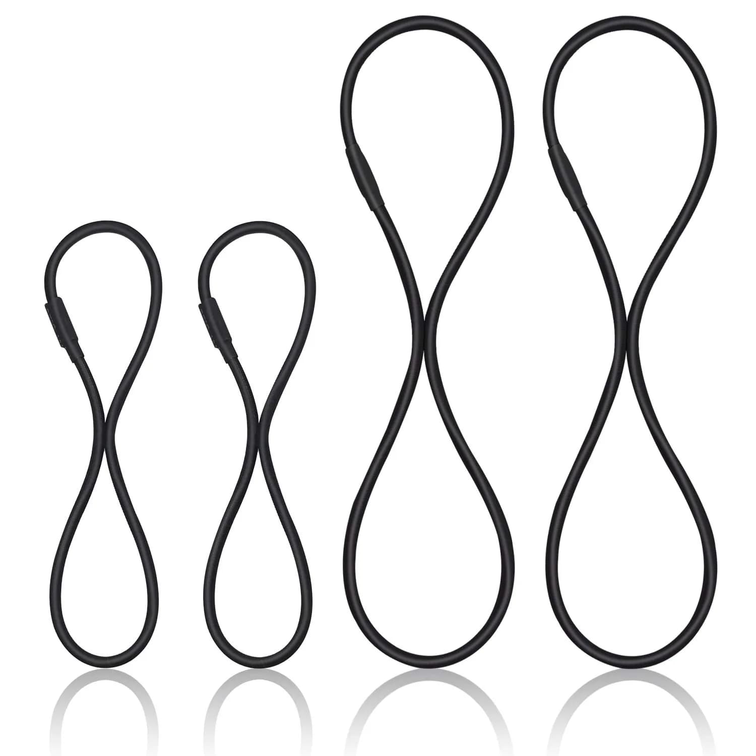 Boseen Universal Elastic Bands Replacement for Shock Mounts, Set of 4 (Black) | Anti-aging Rubber Rings for Mic Holders