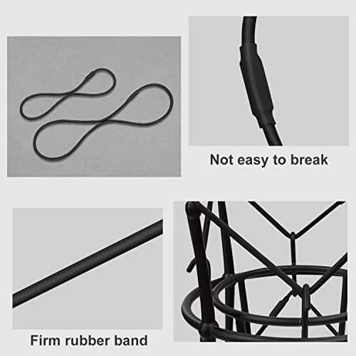 Boseen Universal Elastic Bands Replacement for Shock Mounts, Set of 4 (Black) | Anti-aging Rubber Rings for Mic Holders thumbnail 4