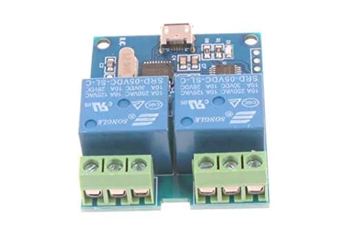 NOYITO 2-Channel Micro USB Relay Module with CH340 Chip, 5V 10A Relays | Control Devices via USB Serial Commands thumbnail 4