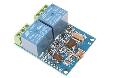 NOYITO 2-Channel Micro USB Relay Module with CH340 Chip, 5V 10A Relays | Control Devices via USB Serial Commands thumbnail 2