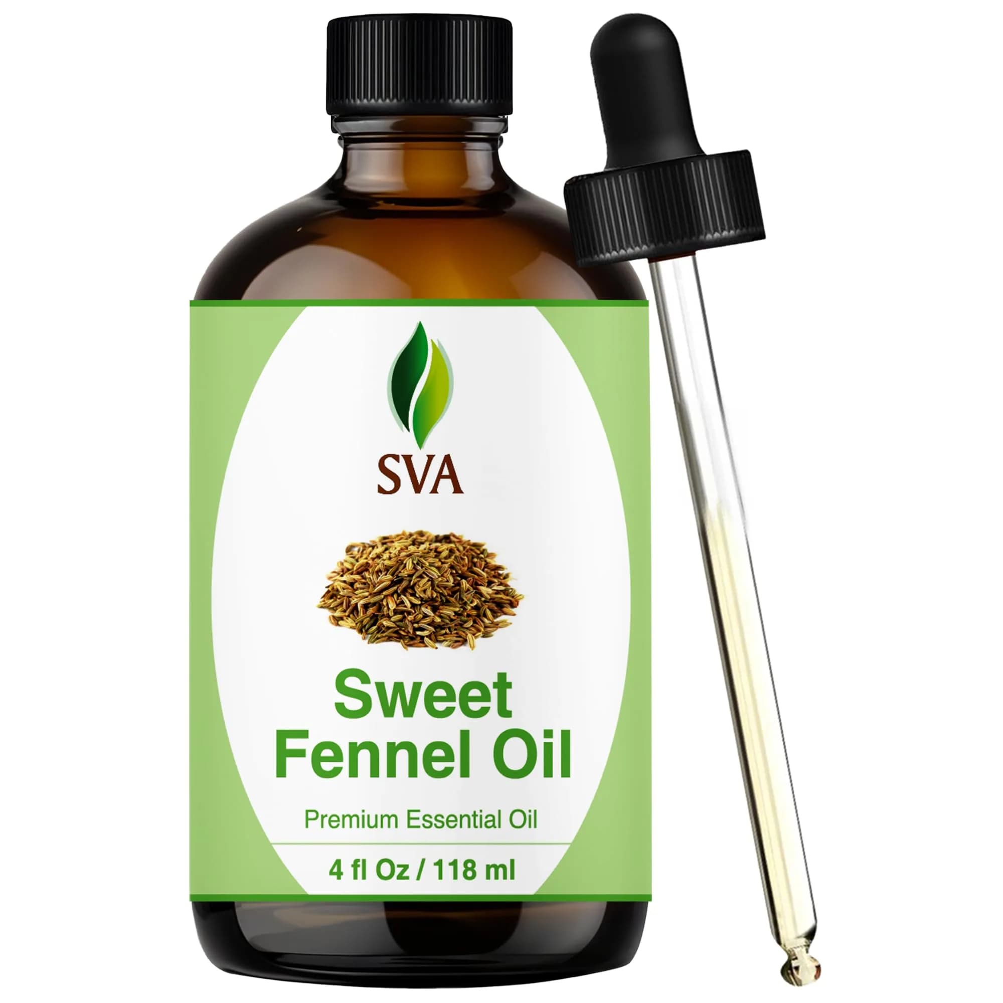 SVA ORGANICS Sweet Fennel Essential Oil 4 Fl Oz (118 mL) - Pure & Natural Aroma Oil - main product image