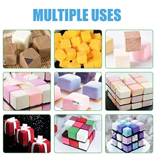 Emoly Silicone Candy Tray 2 Pack 126-Cavity Square Chocolate Mold for Gummy Jelly Truffles Caramels Ice Cube Tray | Food-Grade, Reusable, Easy Release thumbnail 4