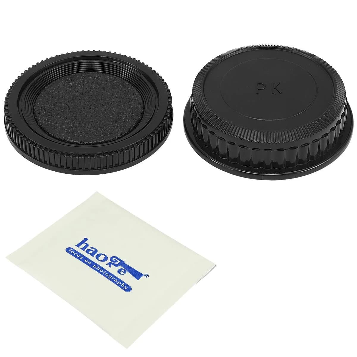 Haoge Camera Body & Rear Lens Cap Kit for Sony A Mount | Dust & Scratch Protection (100 characters) — for Pentax K PK Mount