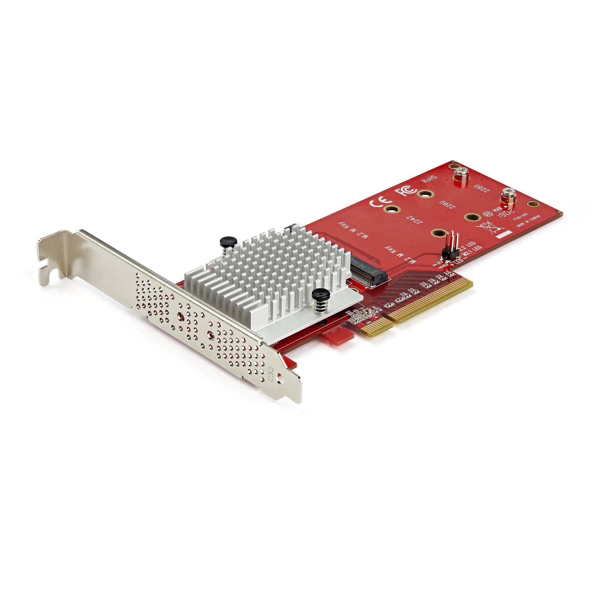 StarTech.com Red 2-Port PCI Express SATA 6Gbps eSATA Controller Card - main product image