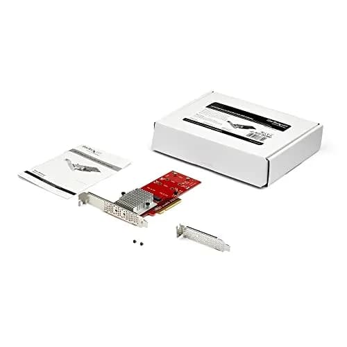 StarTech.com Dual M.2 PCIe SSD Adapter x8/x16 NVMe/AHCI PCIe 3.0 (PEX8M2E2) | 2x M.2 NVMe SSDs, 2242/2260/2280, No bifurcation required, Software RAID 0/1/span/JBOD, Up to 3GB/s, Mac and PC thumbnail 6
