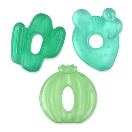 Itzy Ritzy Water-Filled Cactus Teethers for Babies 3+ Months | Set of 3, Green, BPA-Free thumbnail 1