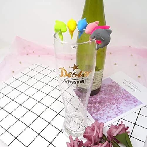 Honbay Cute Silicone Glass Identifier Drink Markers, Shark and Snail (12PCS) thumbnail 6