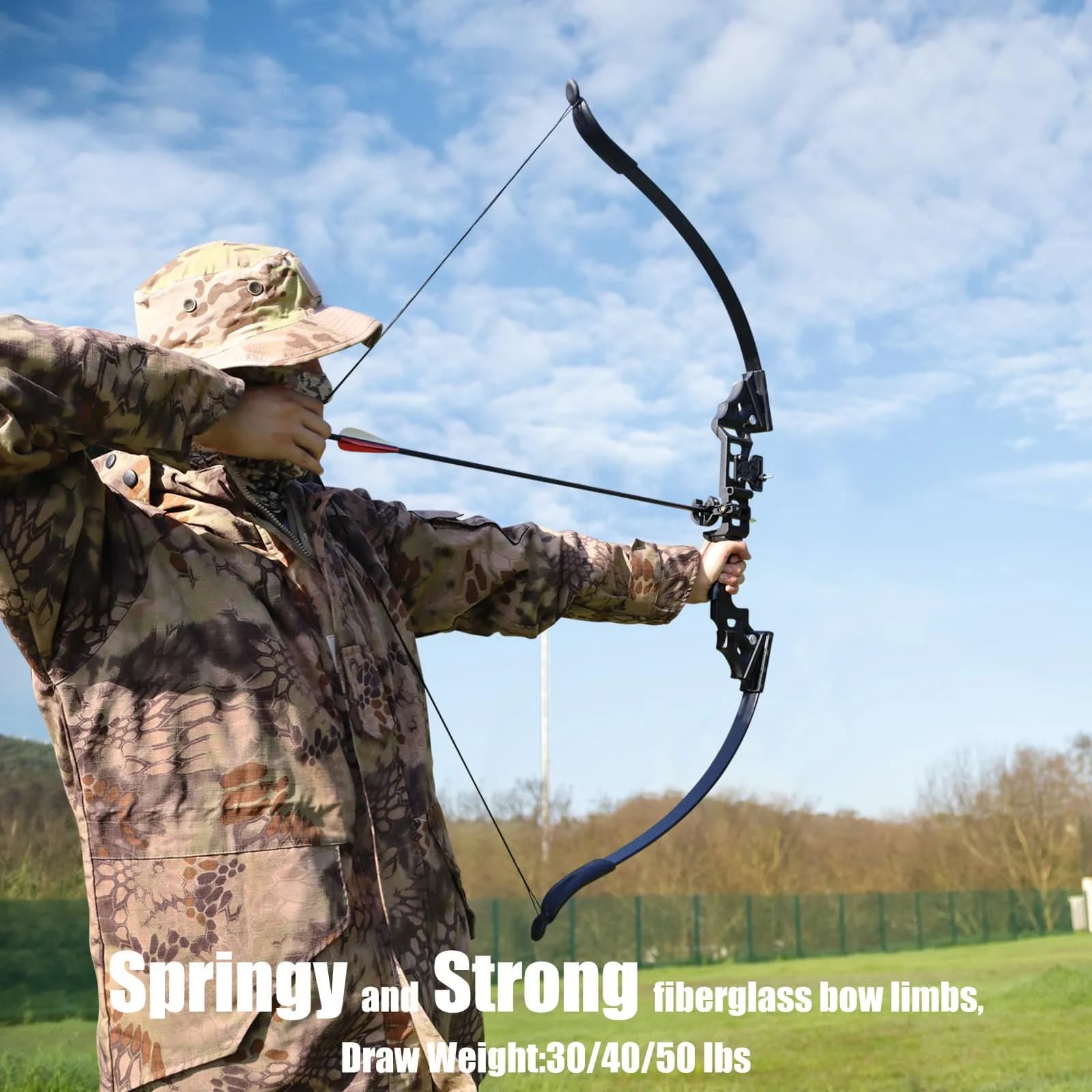 IS-TONGTU Takedown Recurve Bow and Arrow Set 51" 40 lb | Complete Archery Kit for Beginners - view 4