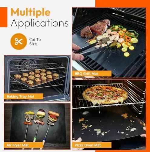 ThreadNanny Heavy Duty Oven Liners 4 Pack 43cm x 63.5cm (17" x 25") | Protects Oven Bottom from Spills thumbnail 7