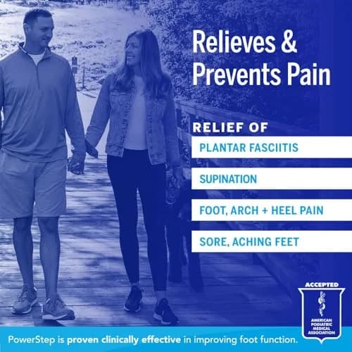 PowerStep Pinnacle High Arch Orthotic Insoles | Plantar Fasciitis & Supination Relief, Made in USA (Men's 8-8.5, Women's 10-10.5) thumbnail 2