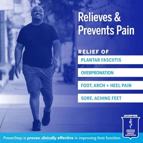 PowerStep Pinnacle Low Arch Support Insoles | Flat Feet & Plantar Fasciitis Relief, Made in USA (Men's 4-4.5 / Women's 6-6.5) thumbnail 2
