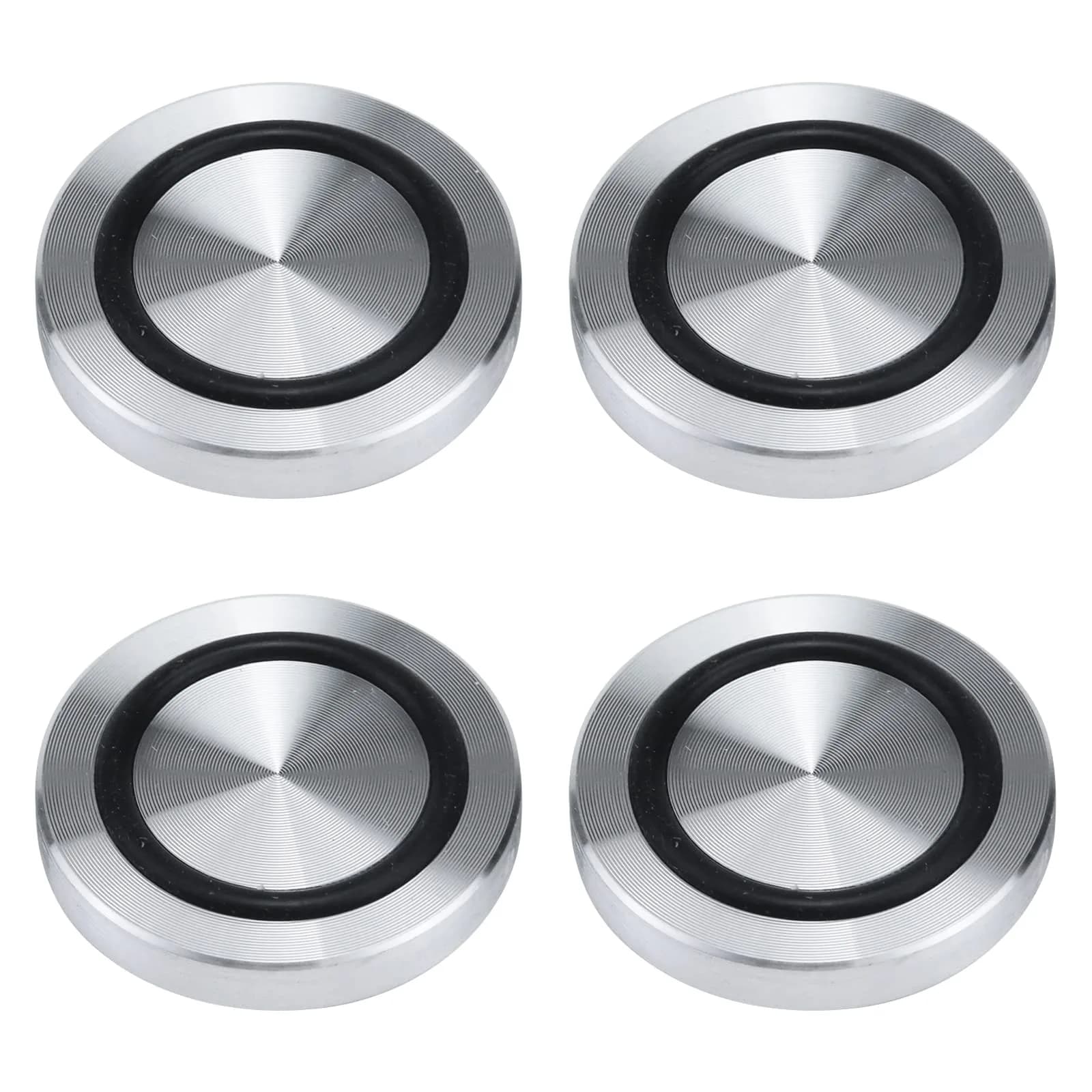 Antrader Aluminum Disc with Anti-slip Rubber Ring 40mm x 7mm | Glass Table Top Adapter for Furniture - main product image
