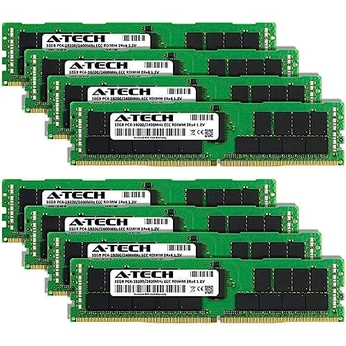 A-Tech 256GB Kit (8x32GB) DDR4 2400MHz ECC RDIMM 2Rx4 Dual Rank 1.2V Server & Workstation RAM Memory Upgrade Modules thumbnail 2