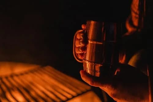 Stansport Stainless Steel Mug - Copper | 16 oz Insulated Camping Cup with Spill-Resistant Lid thumbnail 6