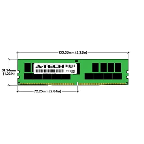 A-Tech 32GB DDR4 2400MHz ECC RDIMM 2Rx4 Dual Rank 1.2V Server & Workstation RAM Module | 2400MHz PC4-19200 ECC Registered DIMM thumbnail 7