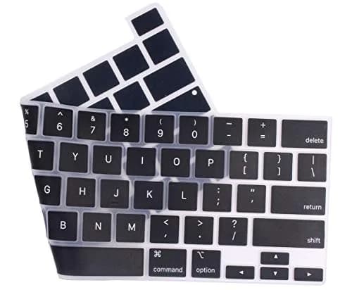 UHamn Black Silicone Keyboard Skin for MacBook Pro 16" & 13" (US Layout) | Protects from Dust & Spills thumbnail 3