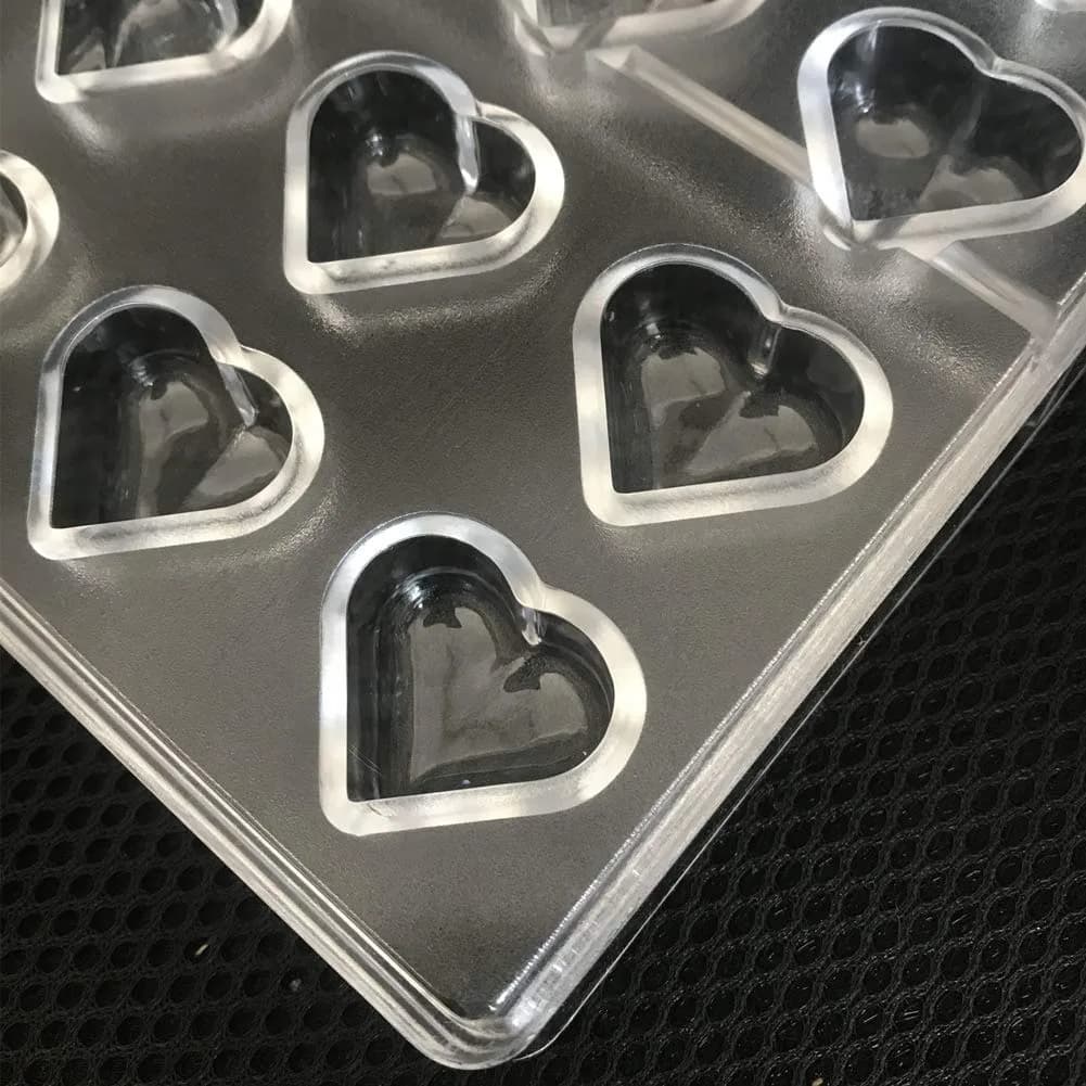 Goldbaking Polycarbonate Heart Chocolate Mold Tray 27.5cm (10.8 inch) | Professional Candy Making - view 5