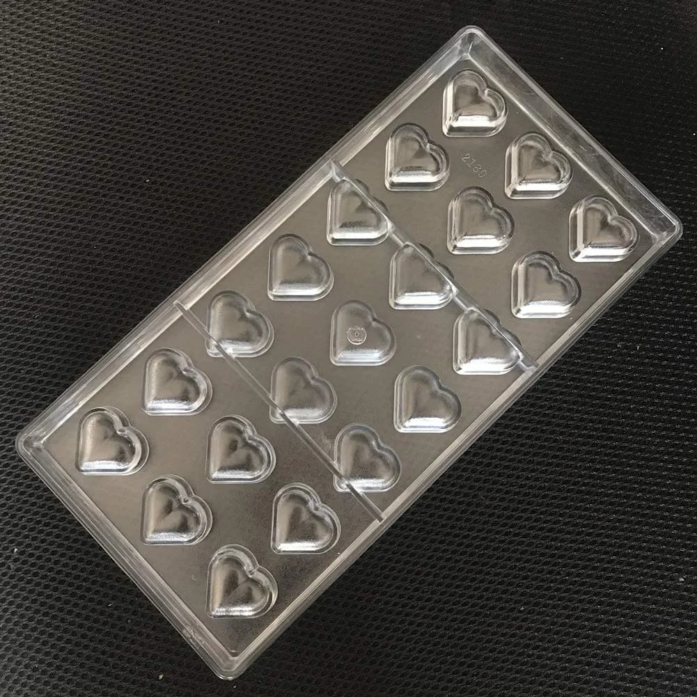 Goldbaking Polycarbonate Heart Chocolate Mold Tray 27.5cm (10.8 inch) | Professional Candy Making - view 2