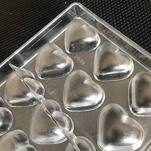 Goldbaking 3D Heart Chocolate Mold Polycarbonate 21 Cavities | Professional Gloss Finish thumbnail 5