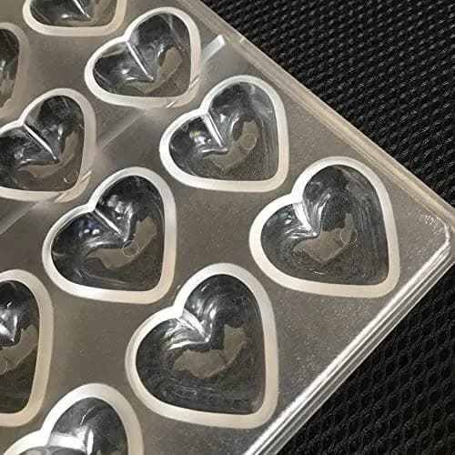 Goldbaking 3D Heart Chocolate Mold Polycarbonate 21 Cavities | Professional Gloss Finish thumbnail 6