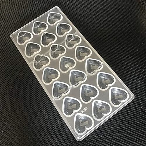 Goldbaking 3D Heart Chocolate Mold Polycarbonate 21 Cavities | Professional Gloss Finish thumbnail 2