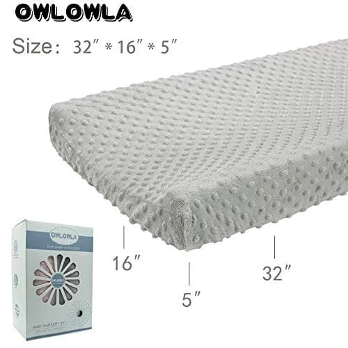 Owlowla Changing Pad Cover 16x32 Inch | Ultra-Soft Minky Baby Table Sheets for Boys & Girls thumbnail 6
