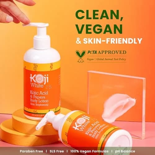 Koji White Kojic Acid & Papaya Body Lotion 8.45 Fl Oz (2 Bottles) Brightening & Moisturizing thumbnail 5