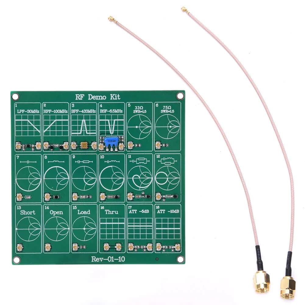 Garosa Frequency Test Board Demo Kit VNA Test Module 30MHz-433MHz | Learning Calibration Tool with 2 UFL Patch Cords - main product image