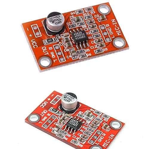 Acxico AD828 Stereo Microphone Preamplifier Board 3 Pcs | DC 3.8V-15V MIC Preamp Module thumbnail 6
