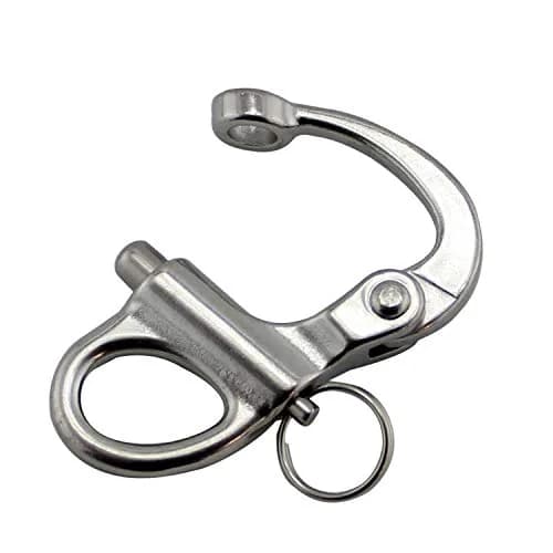NRC&XRC 2" (52mm) 316 Stainless Steel Fixed Bail Snap Shackle Pair | Marine Grade Rigging Hardware thumbnail 5