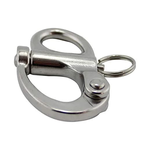 NRC&XRC 316 Stainless Steel Fixed Bail Snap Shackle 35mm (1.38") | Marine Grade for Sailing & Bracelets thumbnail 6