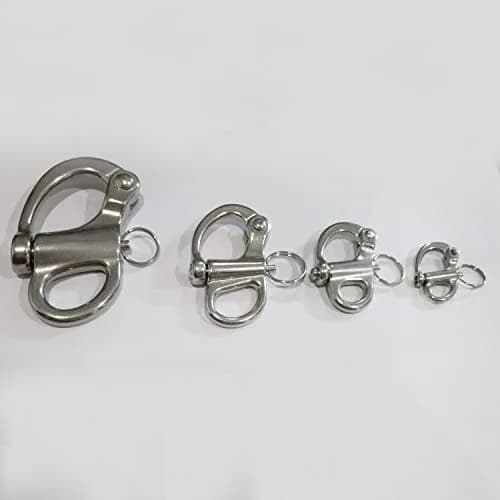 NRC&XRC 316 Stainless Steel Fixed Bail Snap Shackle 35mm (1.38") | Marine Grade for Sailing & Bracelets thumbnail 8