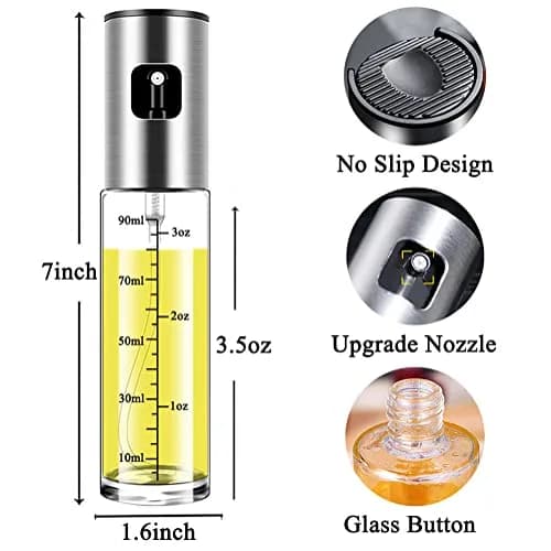 Wayeept Olive Oil Sprayer 100 ml | Refillable Bottle for Cooking & BBQ thumbnail 3