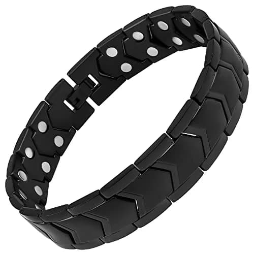 MagnetRX Ultra Strength Magnetic Bracelet for Men (Black) 23cm (9.0 inches) | 38 x 3500 Gauss Neodymium Magnets thumbnail 9