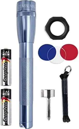 MagLite Mini MAG 2 AA LED Flashlight | 127 Lumens Compact, Adjustable Beam, IPX4 Water-Resistant, Shock-Resistant, Combo Pack, Gray thumbnail 1
