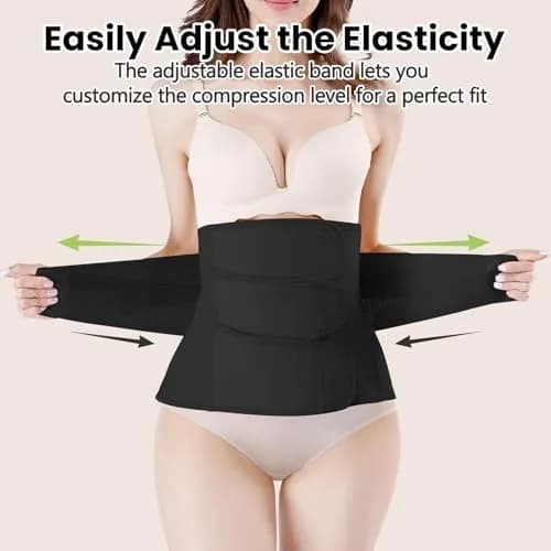 Gepoetry Postpartum Girdle C-Section Recovery Belt Belly Wrap Belly Band Black XS/S | Supports Recovery & Posture thumbnail 5