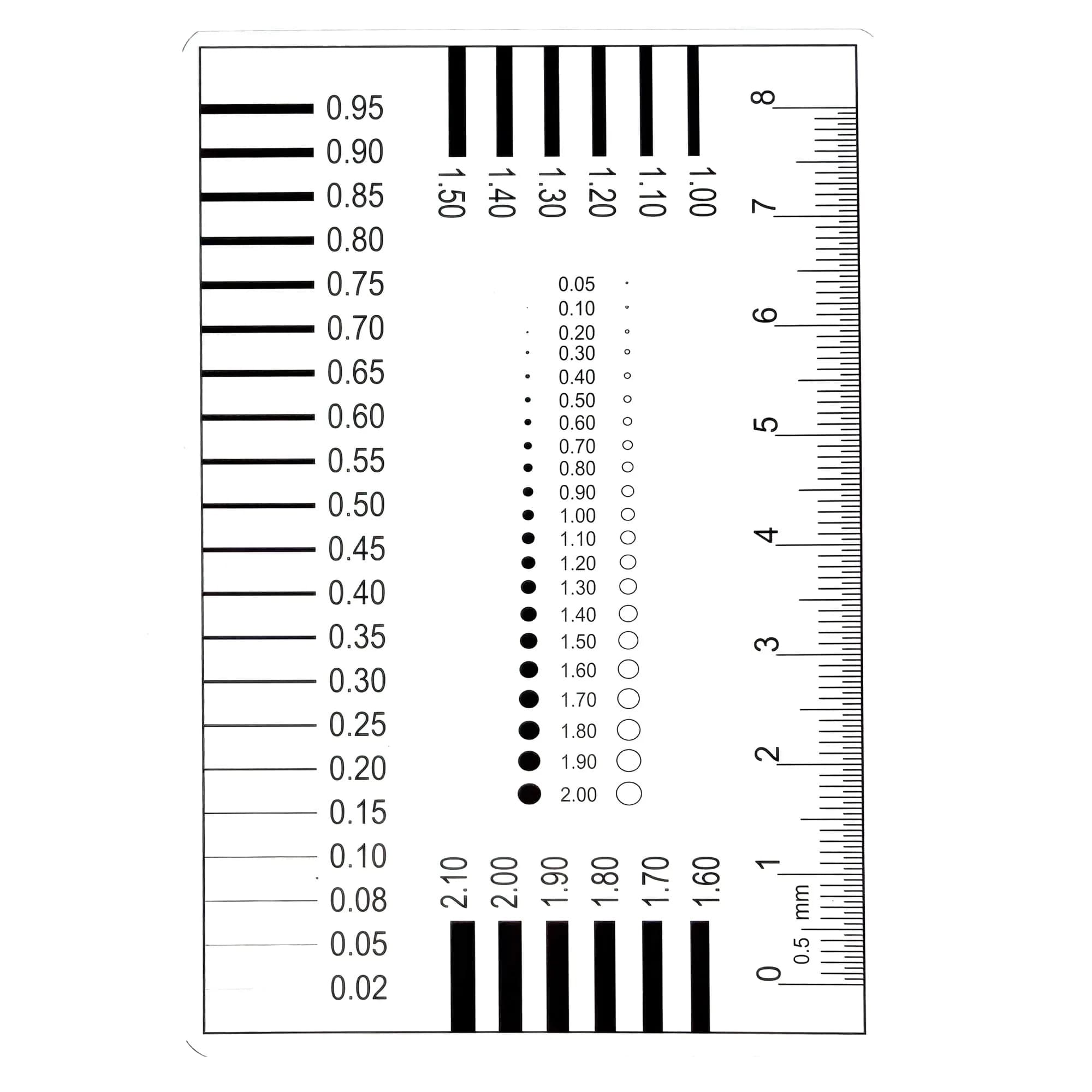 Wintersweetex High-Precision Polyester Size Estimation Chart SEC Scratch Measure (2220d) | Accurate Photographic Technology for Quality Inspection — 2120